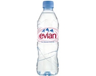 Негазированная минеральная вода «Evian» <nobr>(0.5 л)</nobr>