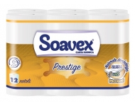 Tualetes papīrs „SOAVEX Prestige“ (3 slāņi, iep. 12 ruļļi)