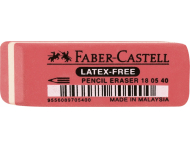 Dzēšgumija Faber-Castell Latex-Free, sarkana